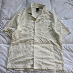 Cream H&M Button Down Size XL